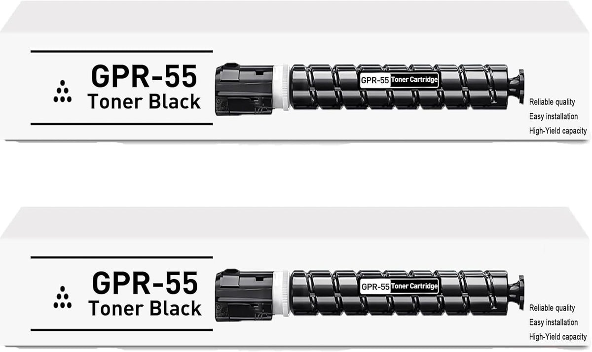 Compatible GPR-55 Black Toner Cartridge High Yield Replacement for Canon GPR-55 GPR55 0481C003 for Canon ImageRunner Advance C5535i C5540i C5550i C5560i Printer (Black, 2-Pack)