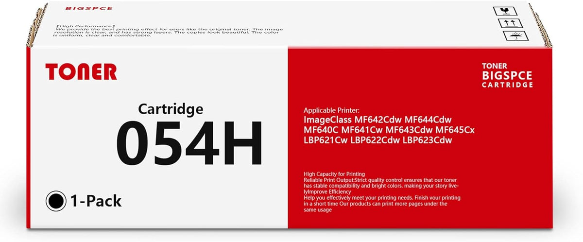 1-Pack 054H 054 High Capacity Black Toner Cartridge (3028C001) - Bgspce Compatible CRG-054H Toner Cartridge Replacement for Canon 054H lmageCLASS MF642Cdw MF644Cdw LBP621Cw Printer (1Black)