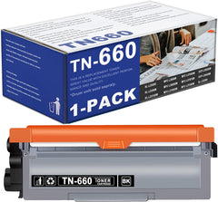 1-Pack TN660 TN-660 Black High Yield Toner Cartridge - UOTyE Compatible Toner Replacement for MFC-L2700DW L2705DW HL-L2300D L2315DW L2305W L2320D L2360DW L2380DW L2340DW DCP-L2520DW Printer