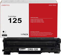 125 Toner Cartridge 1 Black 125 Toner Loment Compatible Replacement for Canon 125 ImageCLASS LBP6030w LBP6000 MF3010 Printer